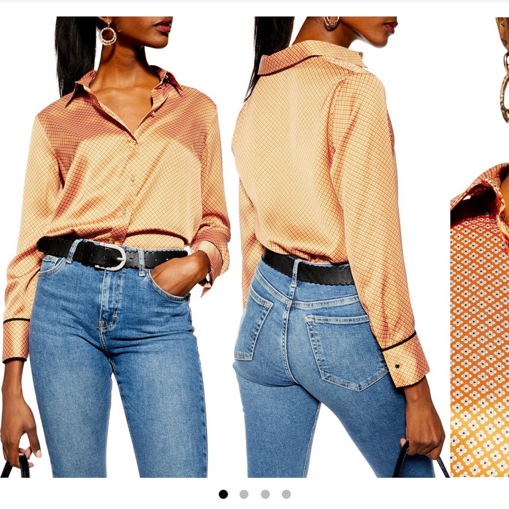 Topshop geo print shirt